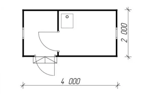 2×4 м Каркасная баня фото 1